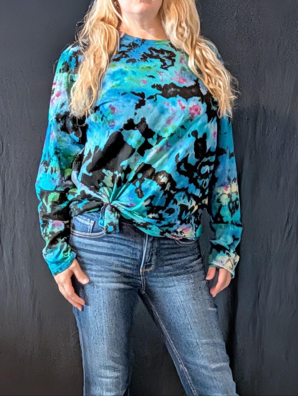 New Reverse Tiedye Unisex Long Sleeve Shirt